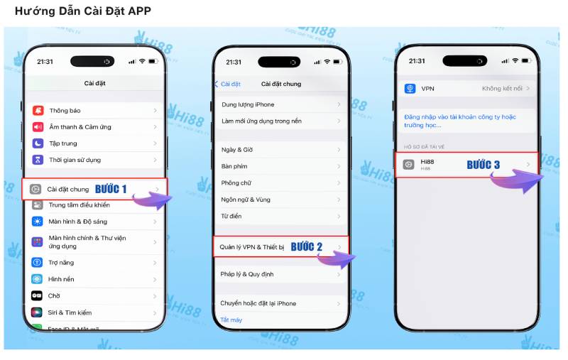 Hướng Dẫn Cài Đặt Và Tải App Hi88 Trên iOS Và APK 5 Buoc 2 Tai Ung Dung
