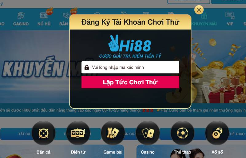 Hướng Dẫn Đăng Ký Hi88 - Bắt Đầu Chơi Cá Cược Ngay 6 Chơi Thử Với Tiền Thưởng Miễn Phí