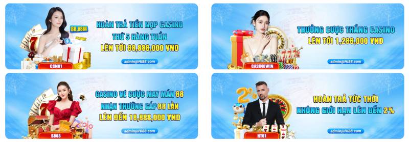 Khuyến Mãi Hi88 - Cơ Hội Vàng Cho Cược Thủ 6 Khuyến Mãi Game Bài và Casino: Thêm Lựa Chọn, Thêm Cơ Hội