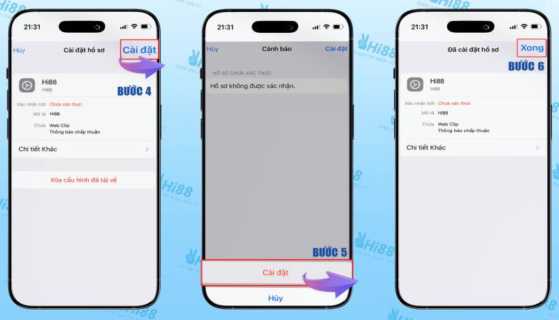Hướng Dẫn Cài Đặt Và Tải App Hi88 Trên iOS Và APK 6 cai dat app